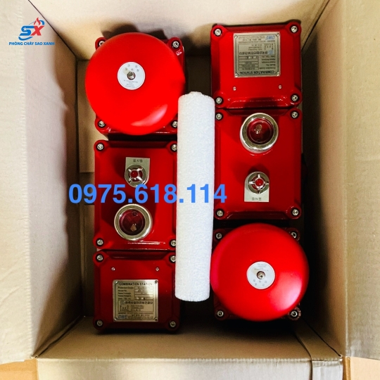 Tổ hợp nút ấn kết hợp Chuông báo cháy DWE-FCS loại chống nổ